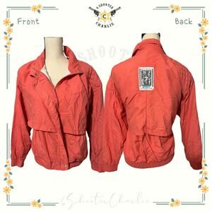 Vintage Prince Tennis Jacket Adult Medium Pink 90's Windbreaker Lined Full Zip